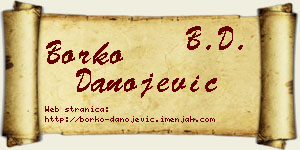 Borko Danojević vizit kartica